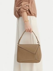 GINO ROSSI Torebka C-KY117 Beżowy. Brązowe torebki klasyczne damskie Gino Rossi, z materiału, bez dodatków. Za 199.99 zł.