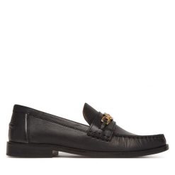 Mokasyny TWINSET. Czarne mokasyny damskie Twinset, bez obcasa. Za 759.99 zł.