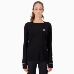 Koszulka termiczna damska do biegania THERMO LONG. Czarne bluzki damskie BODYCROSS, m, bez wzorów, z materiału, sportowe, bez kołnierzyka, bez ramiączek. Za 391.99 zł.