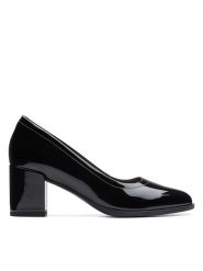 Clarks Skórzane czółenka "Freva55 Court" w kolorze czarnym rozmiar: 38. Czarne czółenka damskie Clarks, bez wzorów, bez obcasa. Za 193.24 zł.