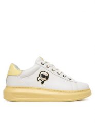 KARL LAGERFELD Sneakersy Kapri KL62530N Biały. Białe obuwie sportowe damskie KARL LAGERFELD, ze skóry, bez zapięcia. Za 879.99 zł.