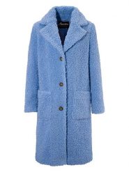 Aniston Płaszcz pluszowy w kolorze błękitnym rozmiar: 46. Niebieskie płaszcze damskie Aniston, bez wzorów, bez kaptura. Za 105.14 zł.
