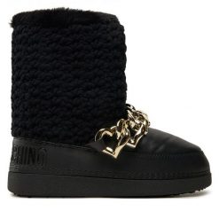 Śniegowce LOVE MOSCHINO. Czarne śniegowce damskie Love Moschino. Za 949.99 zł.