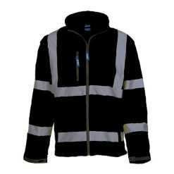 Kurtka Soft Shell Unisex Dla Dorosłych Z 2 Pasami I Odblaskami. Czarne kurtki damskie YOKO, xl, bez wzorów, bez kaptura. Za 375.99 zł.