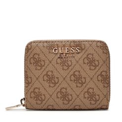 Portfel Guess. Brązowe portfele damskie Guess, z aplikacjami. Za 149.99 zł.