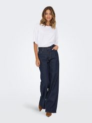 JDY Dżinsy "Ruby" - Wide Leg fit - w kolorze granatowym rozmiar: S/L32. Niebieskie jeansy damskie JDY. Za 154.95 zł.
