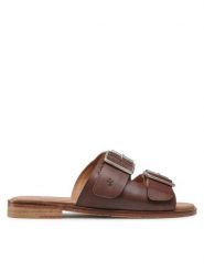 EMU Australia Klapki Peli W12711 Brązowy. Brązowe klapki damskie EMU Australia, bez wzorów, ze skóry, bez obcasa, bez zapięcia. Za 559.99 zł.