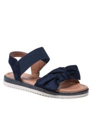 Nelli Blu Sandały CS2505-03 Granatowy. Niebieskie sandały dziewczęce Nelli Blu, z materiału, bez obcasa, bez zapięcia. Za 53.99 zł.