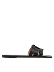 Pollini Klapki SA28311C0ITT0000 Czarny. Czarne klapki damskie Pollini, bez wzorów, ze skóry, bez obcasa, bez zapięcia. Za 1,239.00 zł.