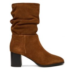 Botki Beverly Hills Polo Club. Brązowe botki damskie Beverly Hills Polo Club, bez obcasa, na słupku, bez zapięcia. Za 469.99 zł.