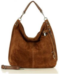 Torebka damska brąz MARCO MAZZINI s92cc. Brązowe shopper bag z jeansu, na ramię, duże, zdobione, bez dodatków. Za 379.05 zł.