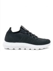 Geox Sneakersy "Spherica" w kolorze czarno-białym rozmiar: 39. Białe obuwie sportowe damskie Geox, bez zapięcia. Za 241.56 zł.