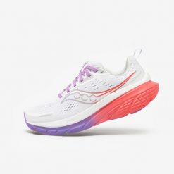 Buty do biegania damskie Saucony Ride 18. Białe obuwie sportowe damskie Saucony, bez zapięcia, do biegania. Za 669.99 zł.
