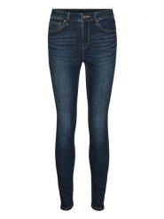 Vero Moda Dżinsy - Skinny fit - w kolorze granatowym rozmiar: XS/L32. Niebieskie jeansy damskie Vero Moda, z podwyższonym stanem. Za 61.46 zł.
