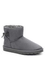 ISLAND BOOT Botki zimowe "Phoebe" w kolorze antracytowym rozmiar: 40. Czarne botki damskie Island Boot, na zimę, z materiału, bez obcasa, bez zapięcia. Za 165.99 zł.
