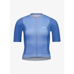 Koszulka kolarska damska POC Cadence Jersey. Niebieskie koszulki damskie POC, bez wzorów, z jersey, bez kołnierzyka, bez ramiączek. Za 404.99 zł.