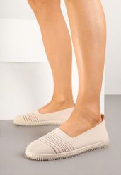 Beżowe Tenisówki z Ozdobnymi Paskami Loroti. Brązowe obuwie sportowe damskie Born2be, bez wzorów, z jeansu, bez zapięcia. Za 49.99 zł.