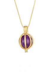 Elli PREMIUM Damski wisiorek kulkowy Trend fioletowy z ametystem z pozłacanego srebra próby 925 Sterling Silver Naszyjniki 1 ct. Fioletowe naszyjniki damskie Elli PREMIUM, z ametystem, pozłacane. Za 322.14 zł.