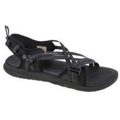 Sandały Columbia Sandal W 1889551010 czarne. Czarne sandały damskie bez wzorów, z gumy, bez obcasa, bez zapięcia. W wyprzedaży za 359.42 zł.