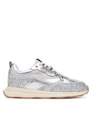 PINKO Sneakersy Zoe 03 SS0091T033 Srebrny. Szare obuwie sportowe damskie Pinko, ze skóry, bez zapięcia. Za 699.99 zł.
