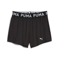 Damskie szorty z dzianiny Puma Strong 3". Czarne spodenki sportowe damskie Puma, s, bez wzorów, z dzianiny, do biegania. Za 99.00 zł.