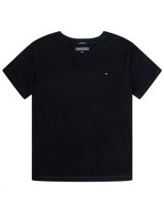 Tommy Hilfiger T-Shirt Boys Basic KB0KB04142 Czarny Regular Fit. Czarne t-shirty i koszulki chłopięce Tommy Hilfiger, bez wzorów, z bawełny, bez kołnierzyka, bez ramiączek. Za 79.99 zł.