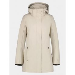 Kurtka Softshell Damska Luhta Iloniemi. Brązowe kurtki sportowe damskie Luhta, bez wzorów, z softshellu, bez kaptura. W wyprzedaży za 479.20 zł.