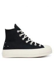 Converse Trampki Chuck Taylor All Star Lift Platform Beads A17787C Czarny. Czarne trampki damskie Converse, bez wzorów, z materiału, bez zapięcia. Za 449.99 zł.