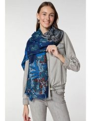 Lucky Bees Szal w kolorze granatowym - 180 x 85 cm rozmiar: onesize. Niebieskie szaliki damskie Lucky Bees, bez wzorów, z bawełny. Za 117.45 zł.