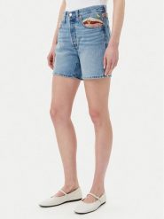 Levi's® Szorty jeansowe 501® 85833-0078 Błękitny Regular Fit. Niebieskie szorty damskie bez wzorów, z bawełny. W wyprzedaży za 279.99 zł.