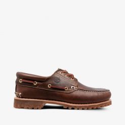 Timberland Authentic BOAT SHOE BROWN Mokasyny męskie. Brązowe kozaki dziewczęce Timberland, bez wzorów, bez obcasa, bez zapięcia. Za 709.99 zł.
