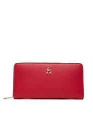 Tommy Hilfiger Portfel Th Icon Lrg Za AW0AW17744 Czerwony. Czerwone portfele damskie Tommy Hilfiger, bez wzorów, ze skóry. Za 249.99 zł.