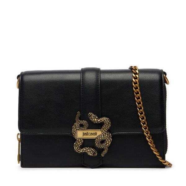 Torebka Just Cavalli. Czarne torebki wieczorowe damskie Just Cavalli, bez wzorów, bez dodatków. Za 367.99 zł.