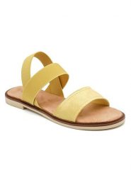 Sixth Sens Sandały w kolorze żółtym rozmiar: 36. Żółte sandały damskie Sixth Sens, bez wzorów, z otwartym noskiem, bez obcasa, bez zapięcia. Za 100.99 zł.