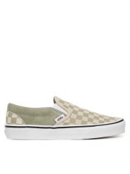 Vans Tenisówki Classic Slip-On VN000D6YFSG1 Zielony. Zielone obuwie sportowe damskie Vans, ze skóry, bez zapięcia, tenisowe. Za 339.99 zł.
