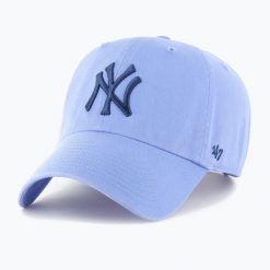 Czapka z daszkiem 47 Brand MLB New York Yankees CLEAN UP. Niebieskie czapki z daszkiem damskie 47 Brand, bez wzorów. Za 94.99 zł.