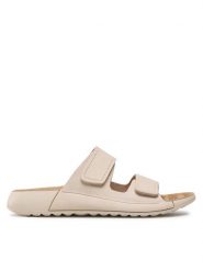 ECCO Klapki 2ND Cozmo W 20682302378 Beżowy. Brązowe klapki damskie ECCO, bez wzorów, z nubiku, bez obcasa, bez zapięcia. Za 499.99 zł.