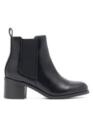 Clara Barson Botki NIVEN WS22385-06 Czarny. Czarne botki damskie Clara Barson, z tworzywa sztucznego, bez obcasa, na słupku, bez zapięcia. Za 119.99 zł.