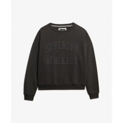 Bluza damska Superdry Athletic Tonal Applique Crew. Brązowe bluzy damskie Superdry, bez wzorów, bez kaptura. Za 288.40 zł.