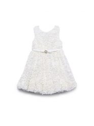 Abel & Lula Sukienka elegancka 5050 Biały Regular Fit. Białe sukienki dziewczęce Abel & Lula, bez wzorów, z syntetyku, bez ramiączek. Za 449.99 zł.