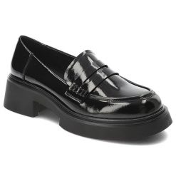 Czarne Mokasyny S.Barski Eleganckie Obuwie Damskie. Czarne mokasyny damskie S.BARSKI, z materiału, bez obcasa. Za 239.00 zł.