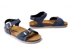 DR. BRINKMANN 710211-05 blau, sandały damskie. Niebieskie sandały damskie Dr. Brinkmann, bez wzorów, bez obcasa, bez zapięcia. Za 175.92 zł.