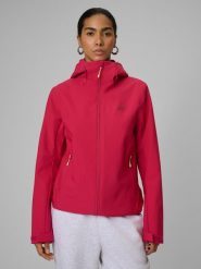 4F Kurtka przejściowa membrana 5000 damska - różowa S. Czerwone kurtki damskie 4F, na jesień, l, bez wzorów, bez kaptura. Za 299.99 zł.