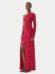 Patrizia Pepe Sukienka wieczorowa 2A3012/JZ26-R894 Bordowy Regular Fit. Czerwone sukienki damskie Patrizia Pepe, bez wzorów, z syntetyku, wizytowe, bez ramiączek. Za 1,579.99 zł.