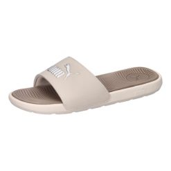Klapki Damskie Puma Cool Cat Lato Basenowe Na Co Dzień. Brązowe klapki damskie Puma, bez wzorów, z materiału, bez obcasa, bez zapięcia. Za 119.00 zł.