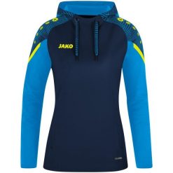Damska bluza dresowa z kapturem Jako Performance. Niebieskie bluzy damskie JAKO, bez wzorów, z dresówki, z kapturem. Za 267.70 zł.