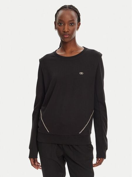Liu Jo Sport Bluza TA5039 JS182 Czarny Relaxed Fit. Czarne bluzy damskie Liu Jo Sport, xs, bez wzorów, bez kaptura. Za 589.99 zł.