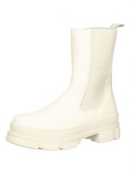 Steve Madden Skórzane botki w kolorze kremowym rozmiar: 40. Brązowe botki damskie Steve Madden, bez obcasa, bez zapięcia. Za 304.99 zł.