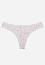 Białe Majtki Stringi z Bawełną w Kwiaty Calylia. Białe stringi Born2be, bez wzorów, z bawełny. Za 5.99 zł.