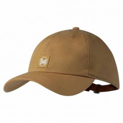 Czapka z daszkiem baseball cap. Brązowe czapki z daszkiem damskie Buff, bez wzorów, z bawełny. Za 132.99 zł.